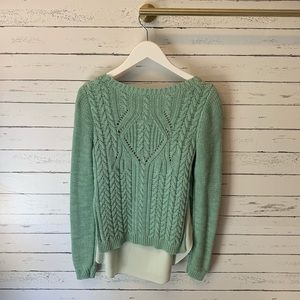 Anthropologie Sweaters - Anthropologie Moth Mint Cabled Ella Pullover Anthropologie Sweaters - Anthropologie Moth Mint Cabled Ella Pullover